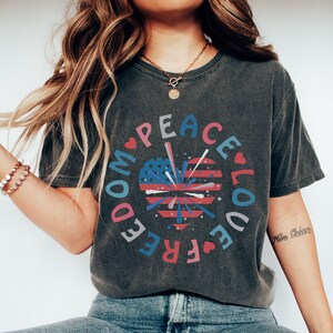 Fourth Of July Shirt, Patriotic Shirt, Fireworks Shirt, Freedom Shirt, Summer Tee, Red White and Blue, Independence Shirt, Flag TShirt