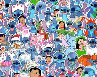 Stitch Stickers Pack, Lilo & Stitch Stickers, laptop stickers, Kids Stickers, vinyl stickers for laptop, water bottle, birthday gift