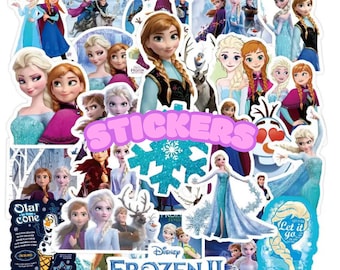 Winter Princess Stickers, Elsa Ice Queen Anna Olaf, Birthday Party Favors (Mystery Grab Bag)