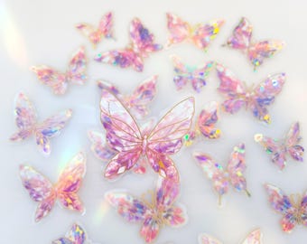 Clear Butterfly Stickers, Cute Planner Decorations, Surprise Goodie Bag, Kindle, Bundle of Kawaii Stickers