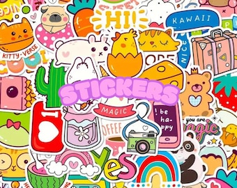 Mystery Sticker Pack, Planner Decorations, Surprise Goodie Bag, Kindle, Bundle of Kawaii Stickers