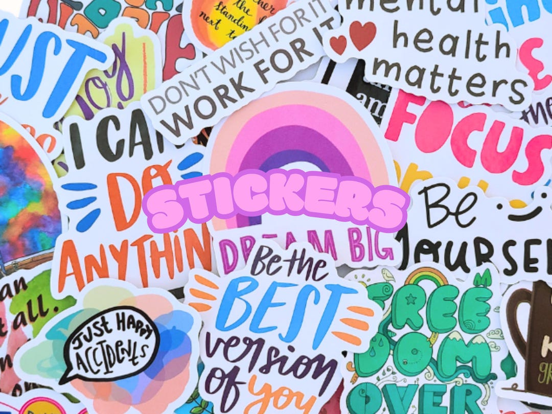 Motivational Stickers Pack, Positive Affirmations, Inspirational Quote ...