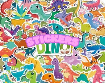 Dinosaur Sticker Set, Birthday Party Supplies, Laptop Decorations
