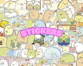 Sumikko Gurashi Sticker Pack for Laptops, Kawaii Stationery Gift for Journaling, Water Bottle, Bujo supplies, gift for kid, stocking stuffer