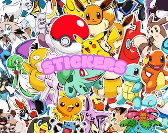 Poke Fans Stickers for Phones, Laptops, Tablets, Birthday, Journal, Kobo, Scrapbook.