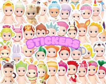 Sonny Angel Inspired Stickers, Kawaii Blind Bag style stickers, stickers for water bottle, journal, kindle readers, Diary Scrapbook Notebook