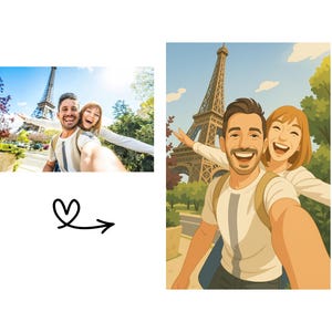 カスタムポートレート、家族イラスト、漫画イラスト、パーソナライズプリント、カップル向けデジタルギフト、写真からのポートレート、家族ポートレート