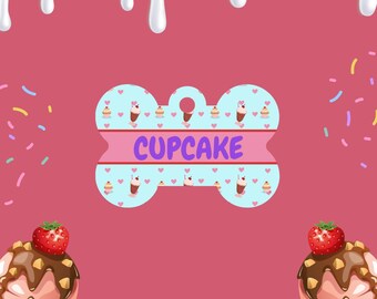 Personalized Sweet Treat Pet ID Tag - Custom  Dog Name Tag