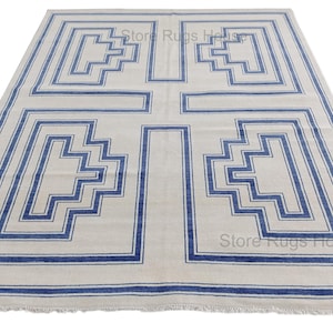 Antique Pastel white and blue Oushak Rug/Fine Quality Hand Knotted 100% Wool Rug/Natural Vegetable dye/Bedroom/Living Room Rug/ Hurry Up!