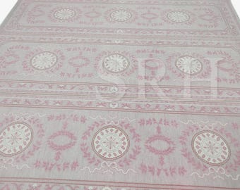 Turkish Living room-Soft Pink Oushak inspired Hand Knotted Rug.