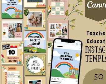 Elementary teacher instagram post, Colorful kindergarten teacher social medias instagram, Beige instagram post, Educator post