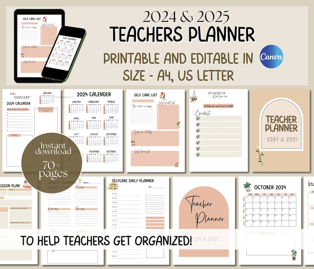 Tpt 2025 Teacher Planner Free Estell