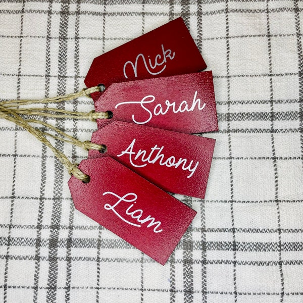 Stocking Name Tags Personalized Gift Tags Birthday Christmas Holiday Farmhouse Decor