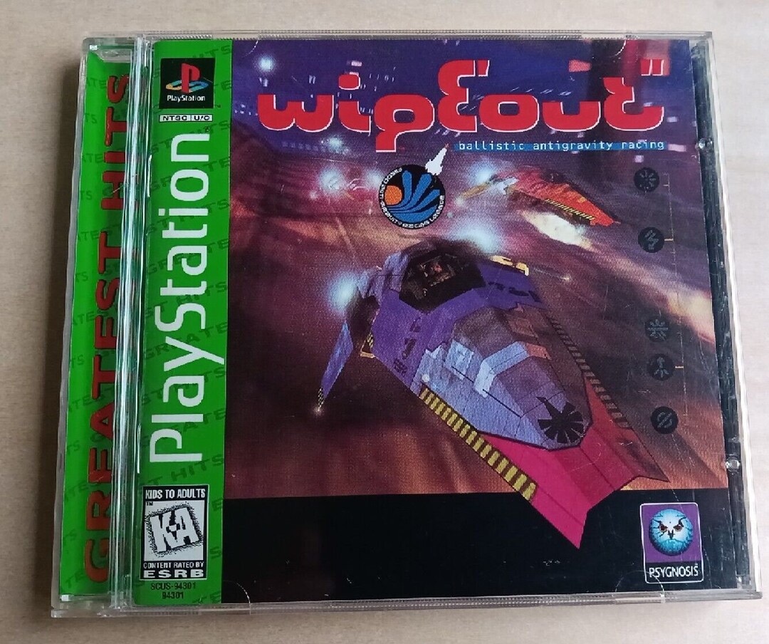 Wipeout PS1 Jewel Case Variant Sony Playstation Rare Greatest Etsy