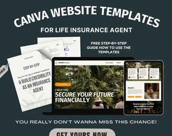 Plantilla web para agentes de seguros, página de destino profesional (plantilla Canvas)