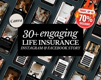 Life Insurance Instagram Story Templates, Agent Social Media Graphics (Canva)