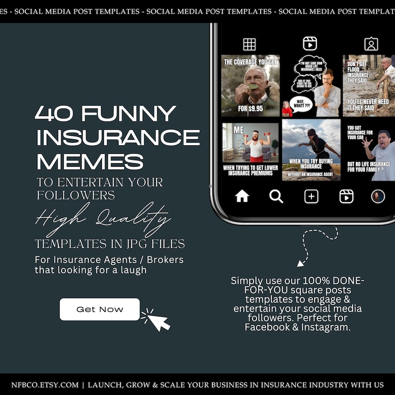 Insurance Memes Funny Jokes Instagram Facebook Post in High Quality JPG