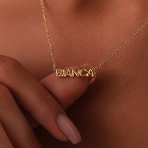 bubble name necklace