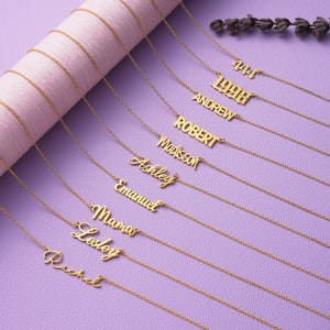 gold name necklace