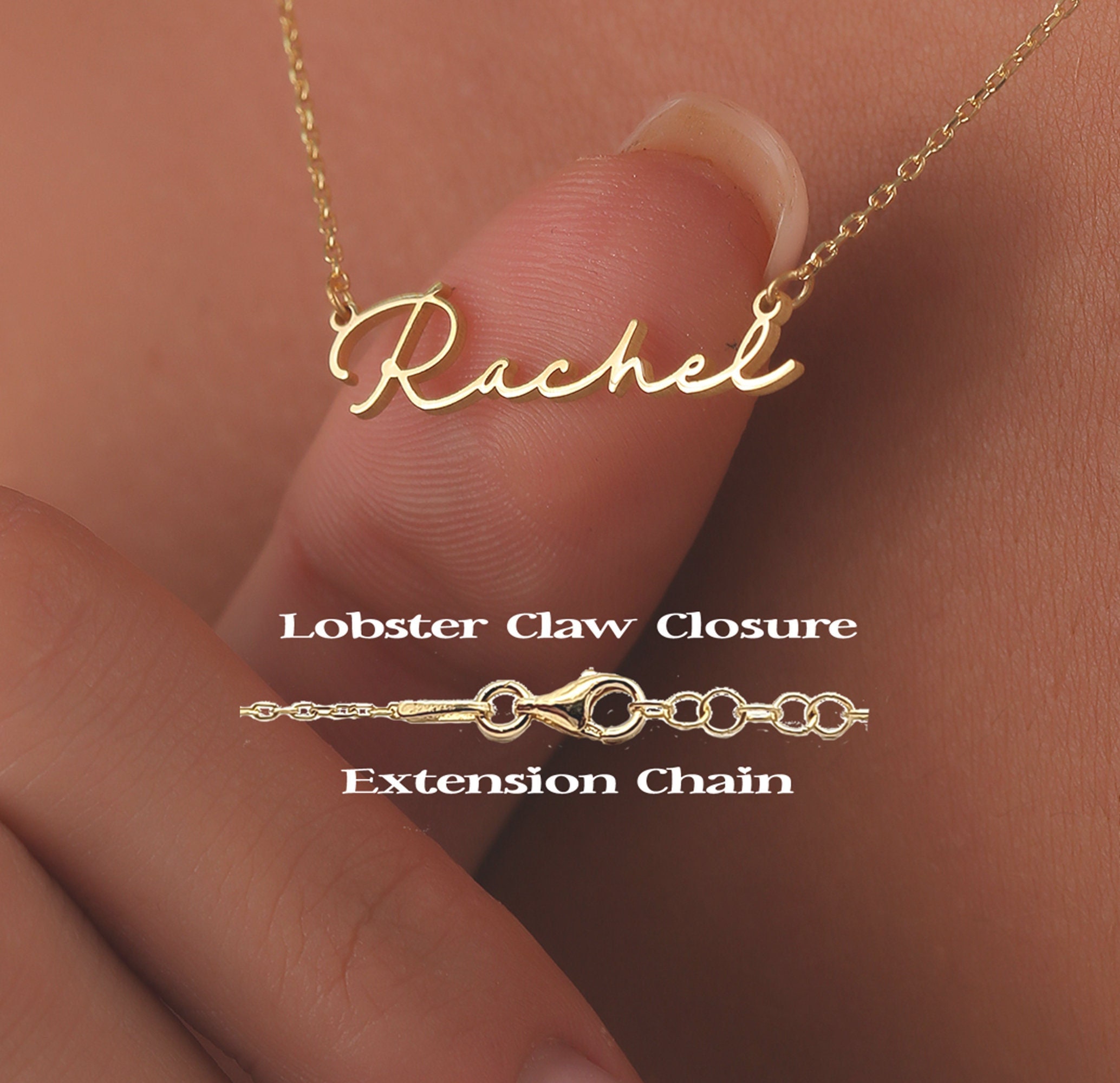 Namenskette Gold, Namensschild Halskette 14k Massivgold, Personalisierter Namensschmuck, Gold filled Name, Mama Halskette, Personalisierter Namensschmuck, AU20