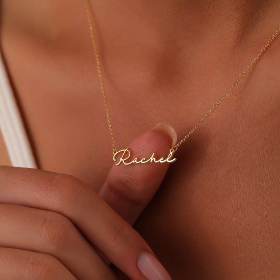 Personalized Name Necklace, 14k Solid Gold Jewelry, Mothers day gift