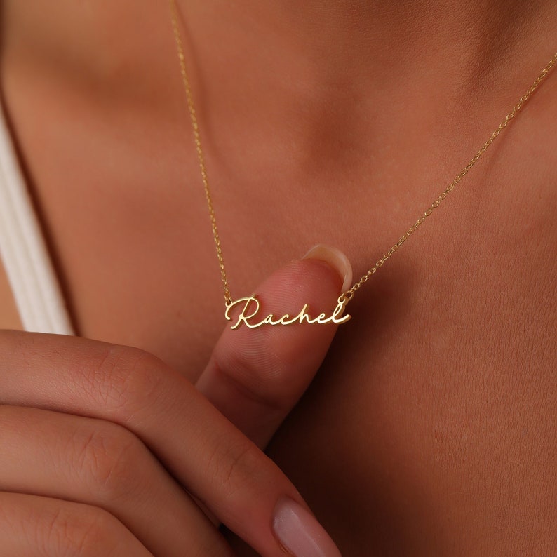 gold filled name necklace