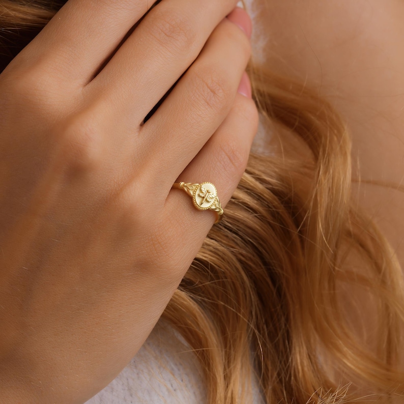 dragonfly pinky ring gold