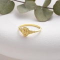 Gold Filled Hummingbird Signet Pinky Rings for Women