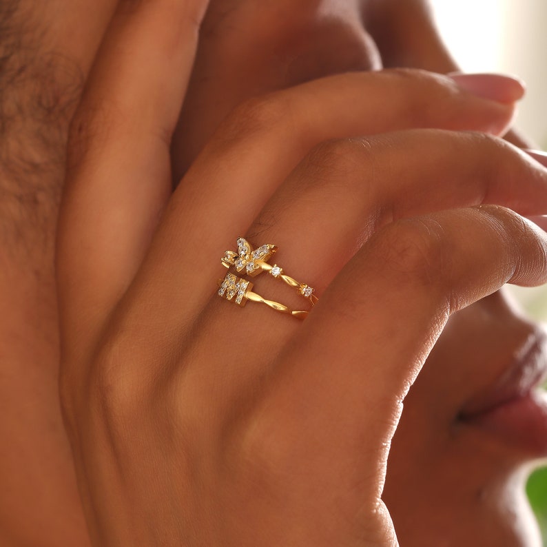 dainty butterfly ring