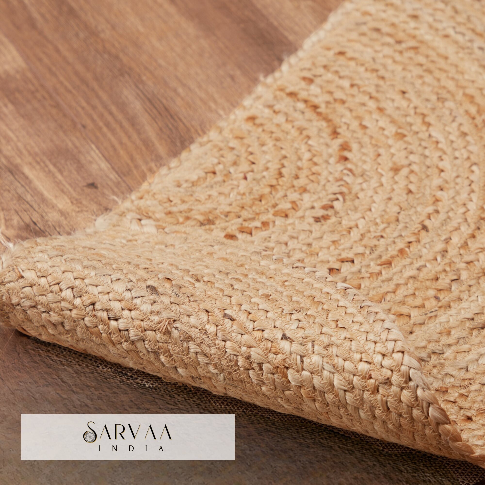 Natural Jute Rug Handmade Jute Doormat Half Circle Half Moon Doormat