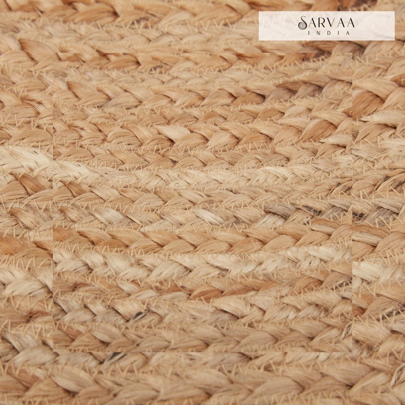 Natural Jute Rug Handmade Jute Doormat Half Circle Half Moon Doormat