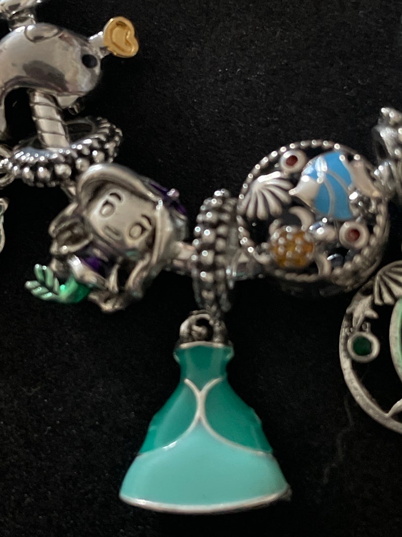 Disneys the Little Mermaid Charm Bracelet Etsy