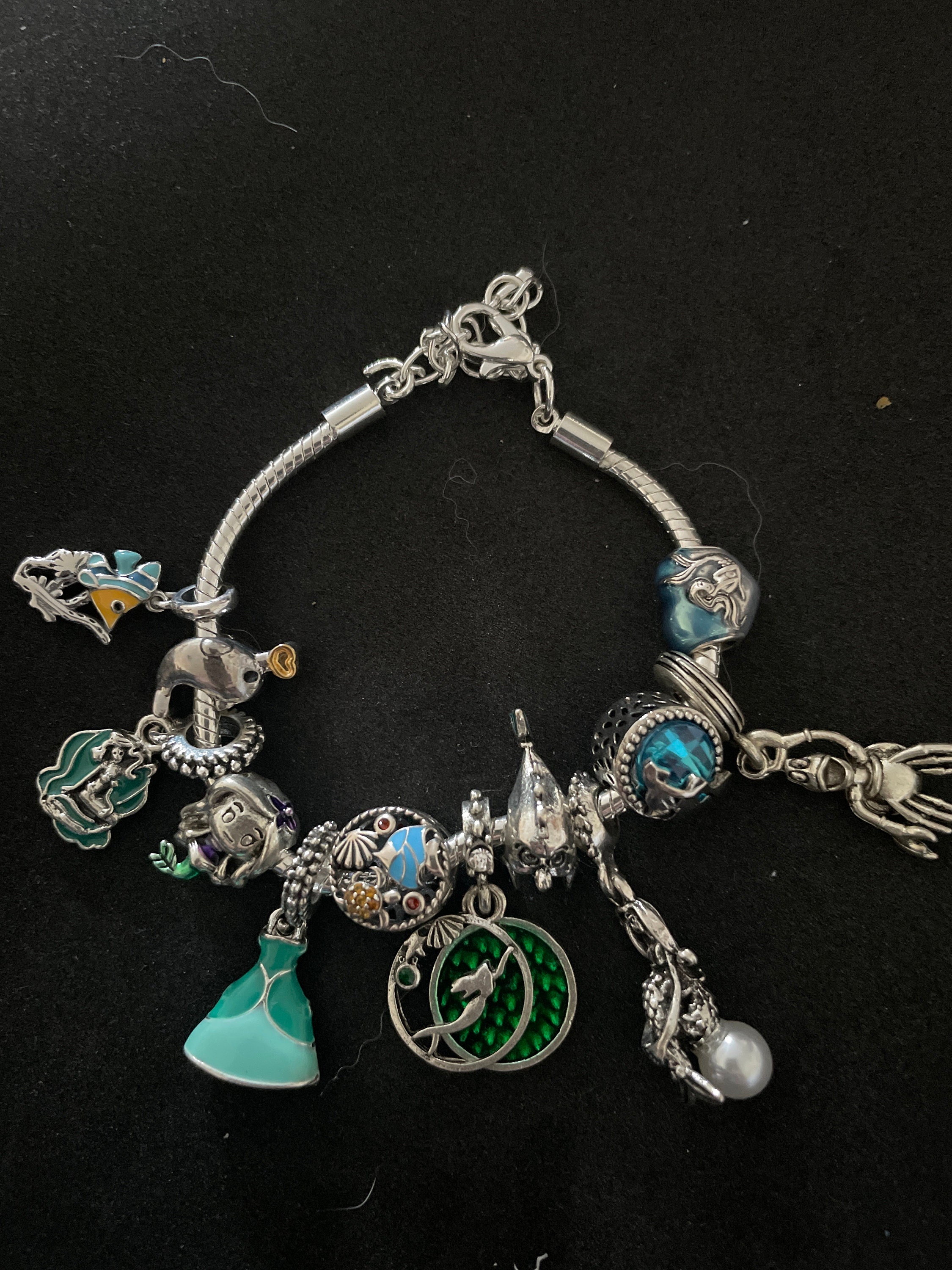 Disneys the Little Mermaid Charm Bracelet Etsy
