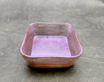 Small Square Iridescent Bowl