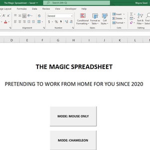 Virtuelle Excel Maus Jiggler | Kurzzeitmesser | Auto Simuliert Fake Excel Arbeit | Nicht nachweisbares magisches Blatt