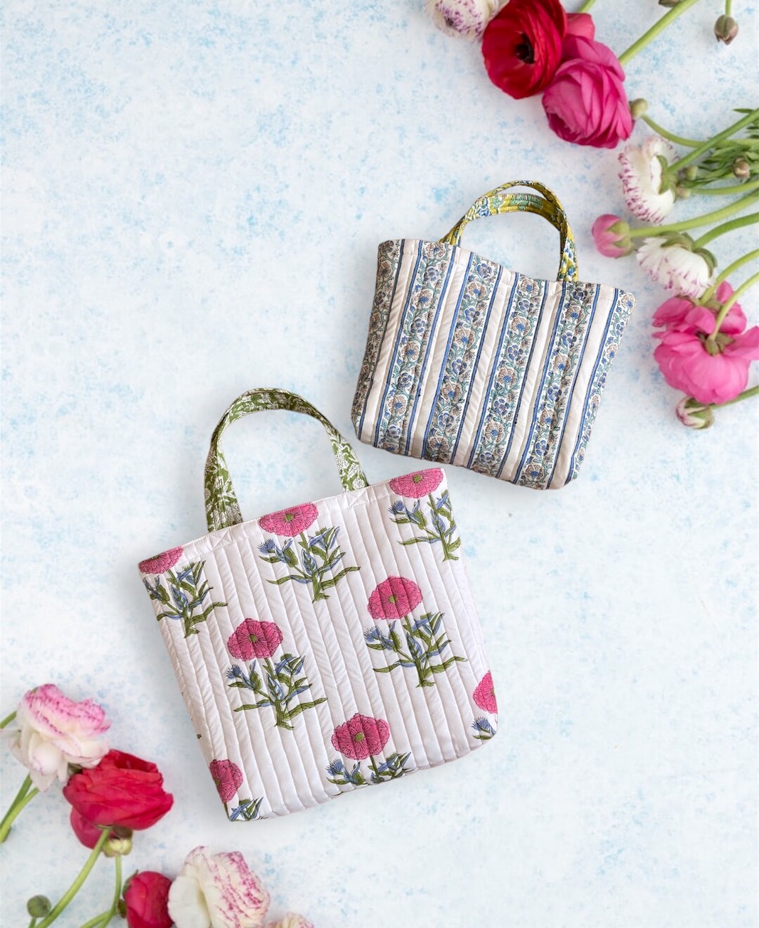 Bold Tiger Hand Block Pouches