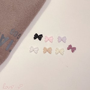 Silver Glitter Bow Charms, DIY Alloy Mini Charms for Jewelry, Nail Art –  WeNana