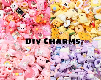 20pcs Color Assorted Mix Resin Charms - Kawaii Charms - Cute Charms for Crafts - DIY Charms - Character Charms - Small Decorative Charms