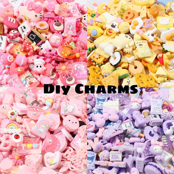 Kawaii Resin Charms & Ribbon Craft Supplies Sanrio Cute Animals