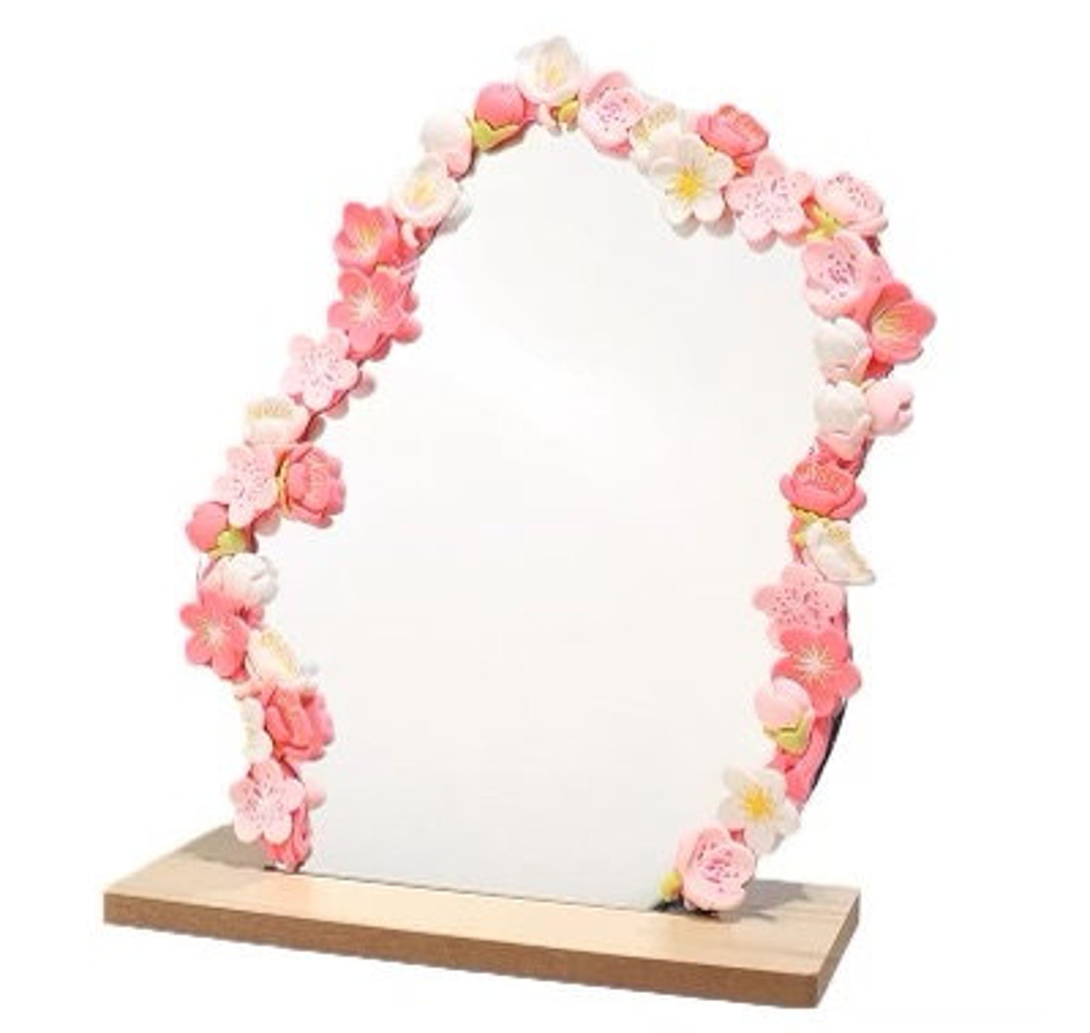 DIY Floral Mirror DIY Flower Mirror Pink Flower Mirror DIY Etsy