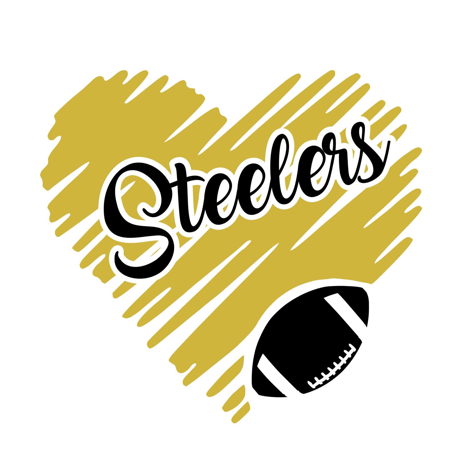 Steelers Heart Design PNG SVG DTF - Etsy