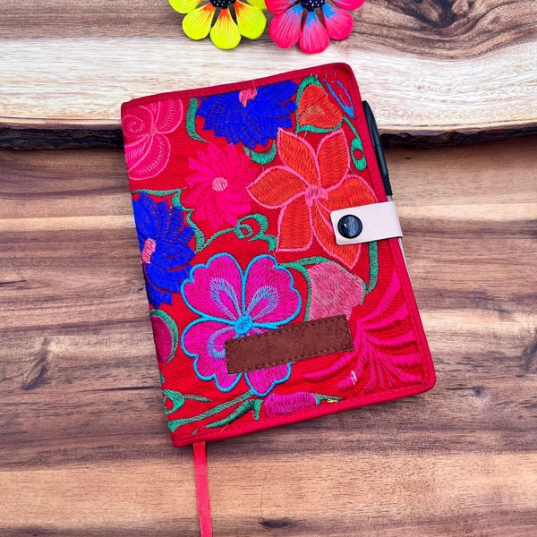 Notebook Journal Embroidered Floral Notebook Back to School Embroidered Cover Notebook Recipe Notebook Planner Christmas Gift
