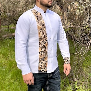 Long Sleeve Guayabera for Men Mexican Traditional Shirt Formal Button up White Guayabera Black Guayabera Beige Guayabera Khaki Guayabera