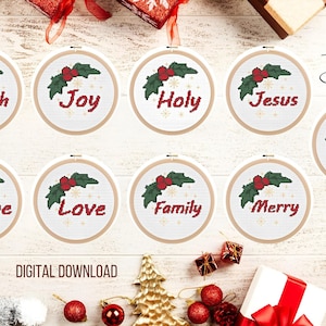 Christmas cross Stitch,Cross Stitch Pattern,Christmas Ornaments,Modern Counted Cross Stitch,Pdf Instant Download