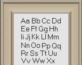 Cross Stitch Letter Pattern, Instant Download, Cross Stitsh Font