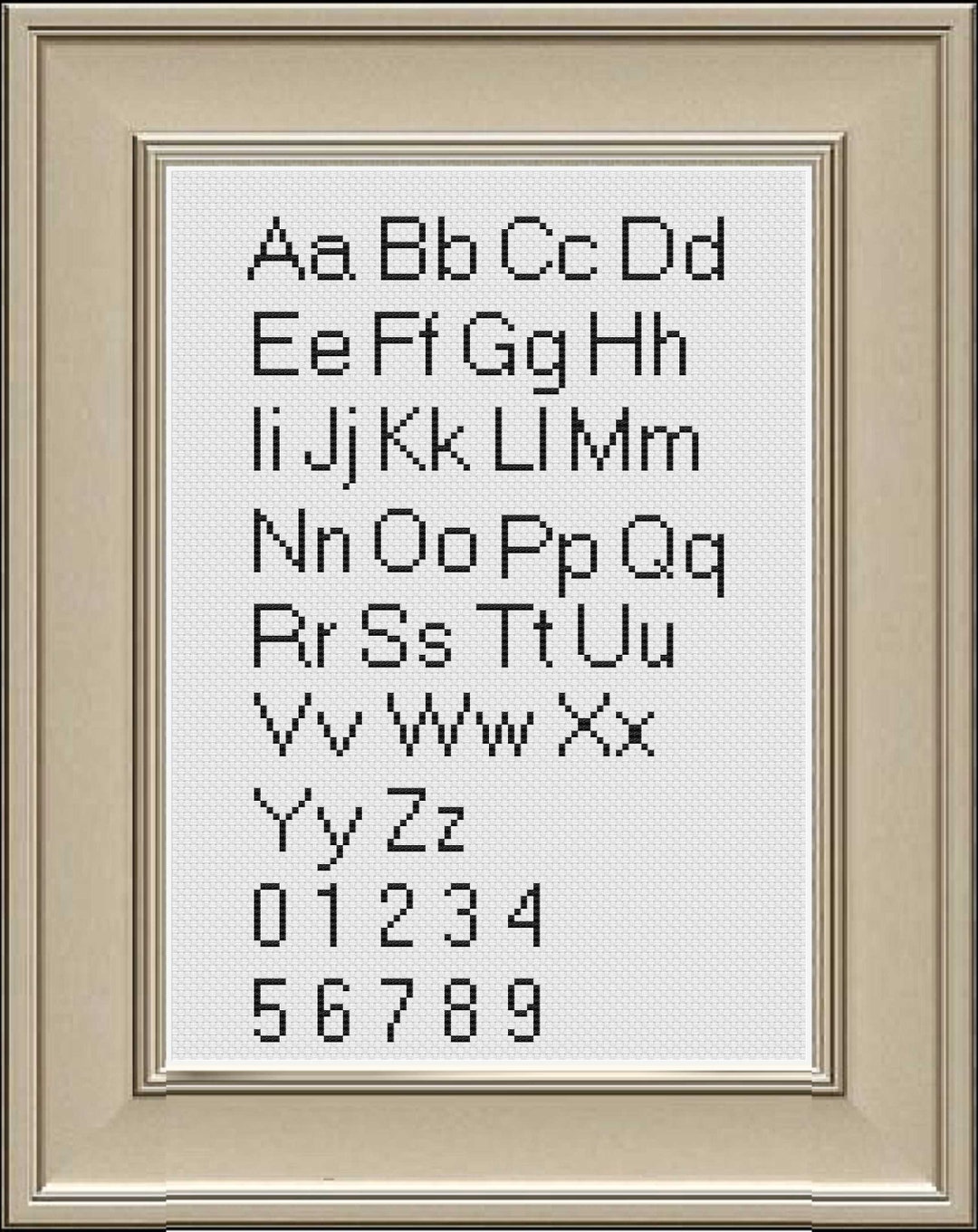 Cross Stitch Letter Pattern, Instant Download, Cross Stitsh Font Etsy