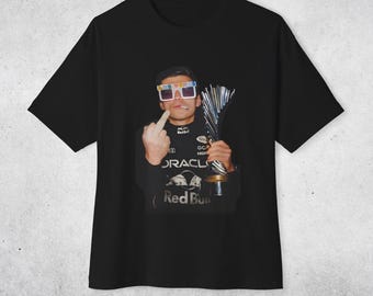 Max Verstappen Middle Finger T-Shirt, Lego Boxy Tee, F1 Fan Merch