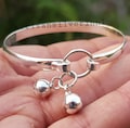 Handmade 925 Sterling Silver Bangle: Thick West Indian Boho Bracelet product logo