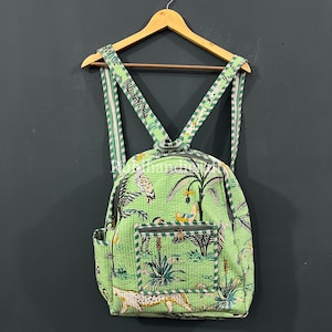 Sacs à main 100 % coton, sac imprimé Jangle, sacs pour ordinateur portable, sac à bandoulière, sac à dos matelassé, cartable, style hippies, sac à dos shopping,