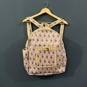 Taschen, Laptoptaschen, Handtaschen, Schultertasche mit Blockprint, Quilting Rucksack, Schultasche, Hippies Style, Reiserucksack,